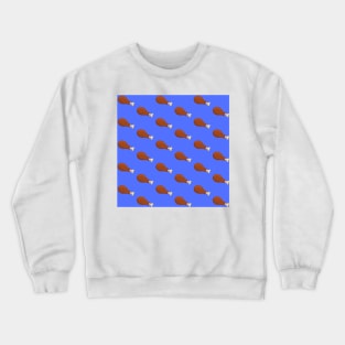 Chicken Leg - Blue Crewneck Sweatshirt